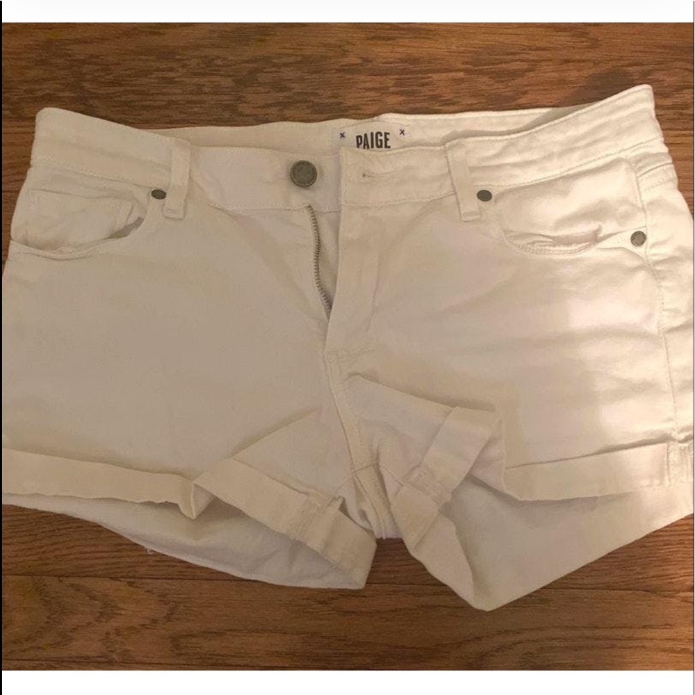 Paige White jean shorts